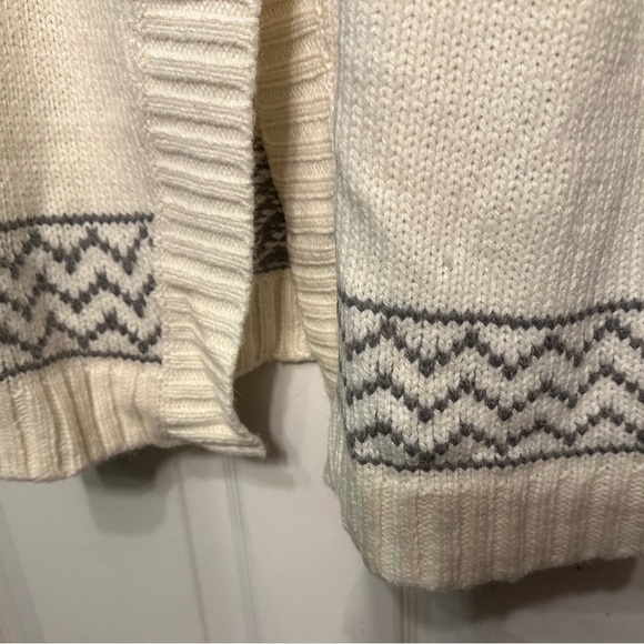 NYDJ L new Fairisle Cascade Cardigan Sweater  Black  cream  Acrylic/ Wool Blend - Picture 8 of 9